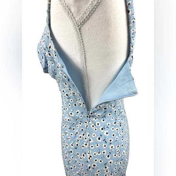 ASTR The Label Halle Bustier Slip Midi Dress Light Blue Floral coquette girly XS - Picture 12 of 16